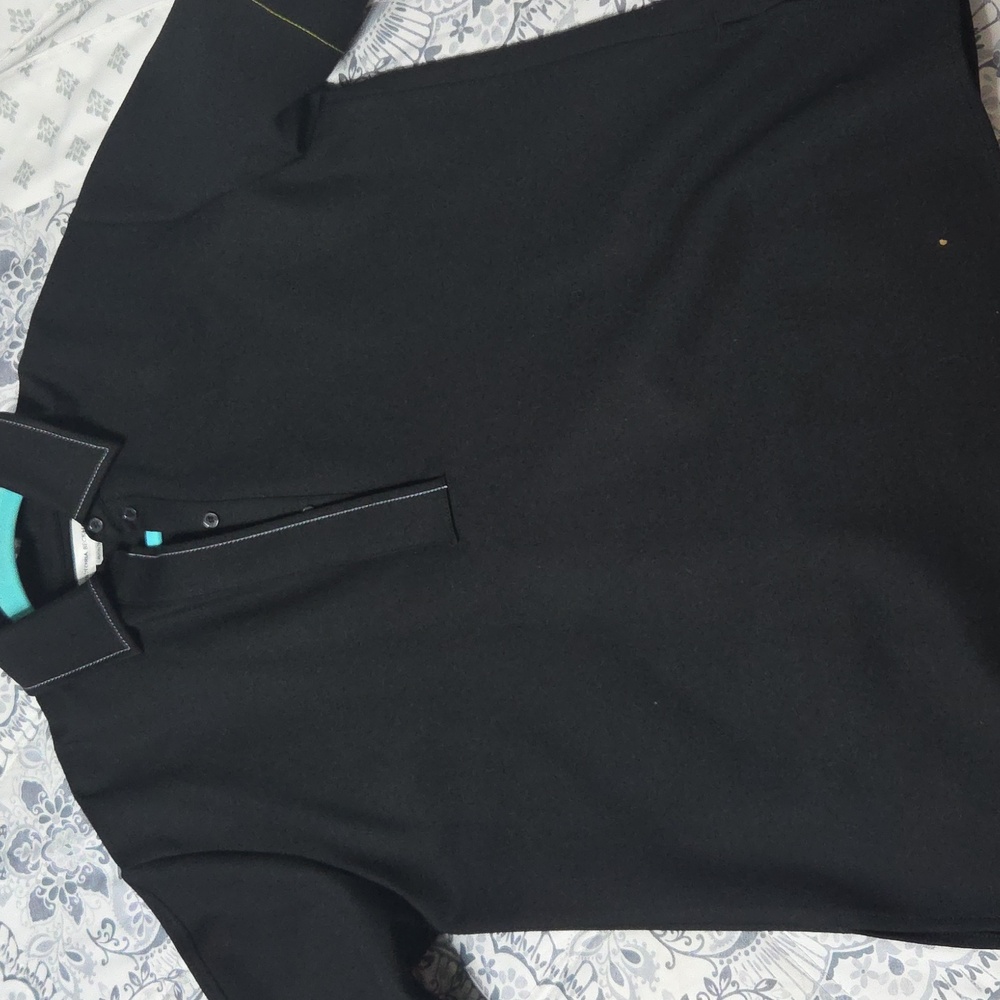 Victoria Beckham Black Pointed Collar Polo Shirt - Picture 5 of 14